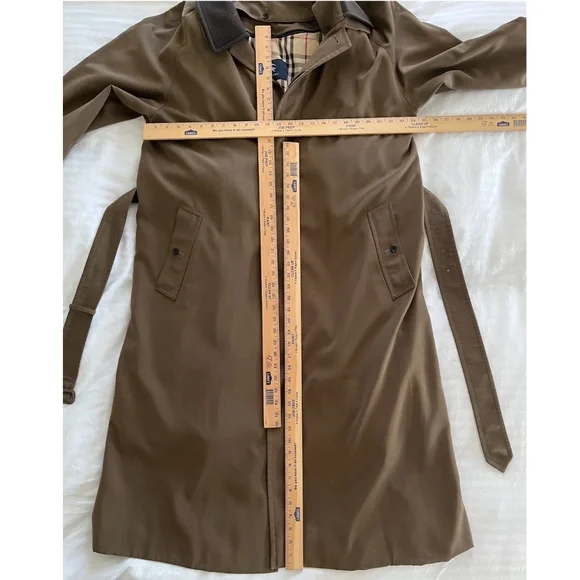 Burberry London 42T Lawrence Double-Lined Long Wool Overcoat Olive - Picture 6 of 9